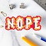 Billie Claire Handmade LLC NOPE Sticker
