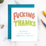 Billie Claire Handmade LLC Fucking Thanks Card