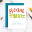 Billie Claire Handmade LLC Fucking Thanks Card