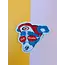 Emily Petrilla Illustrations Canes Dog Sticker - Blue