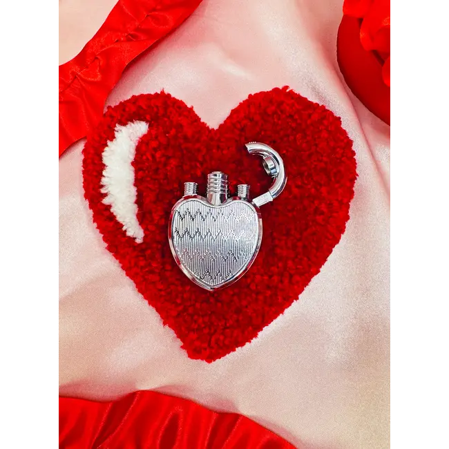 Silver Heart Lock Lighter