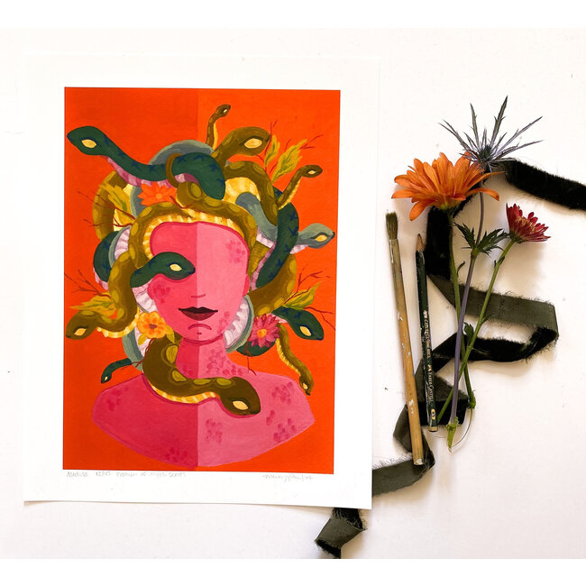 Marcy Parks Art Medusa Print 5x7 - Marcy Parks Art