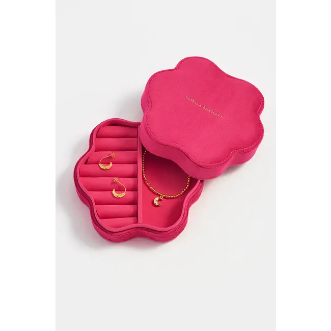 Wavy Jewelry Box - Pink Velvet