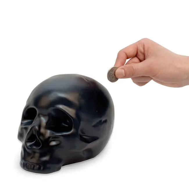 Black Skull Coin Bank