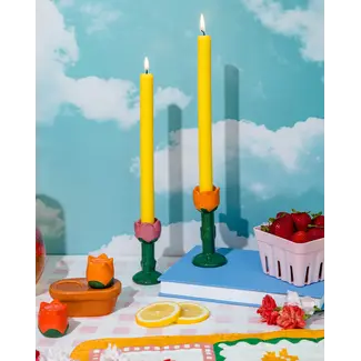 Candle Holder Set (2) - Flowers