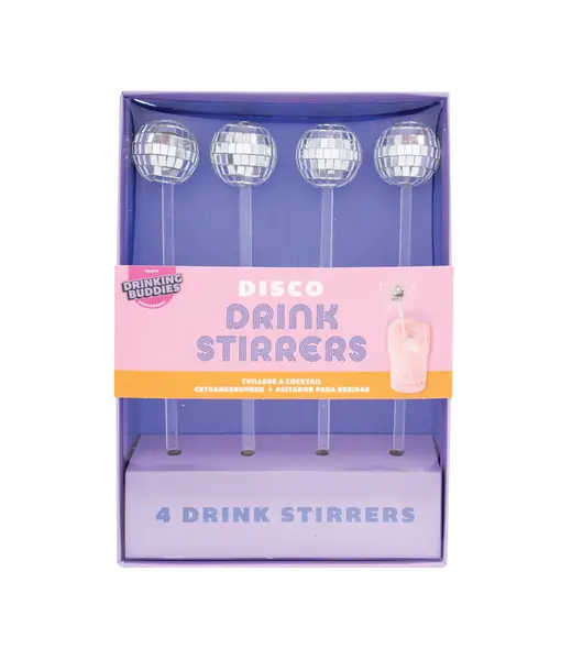 Disco Drink Stirrers - 4 Pack