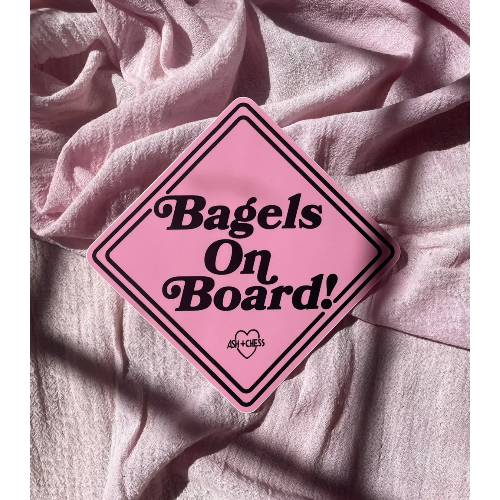 Bagels On Board Bumper Sticker