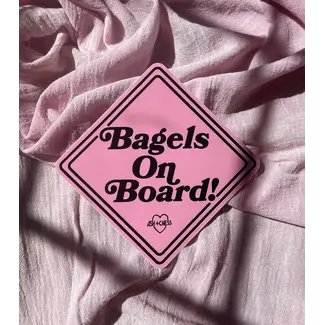 Bagels On Board Bumper Sticker