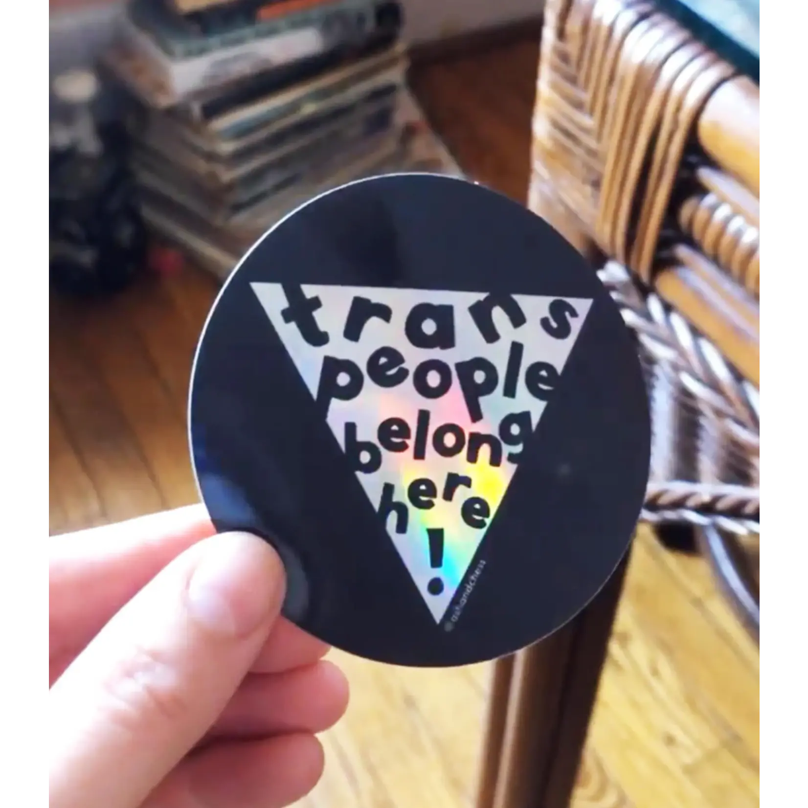 Trans People Belong Here! Sticker
