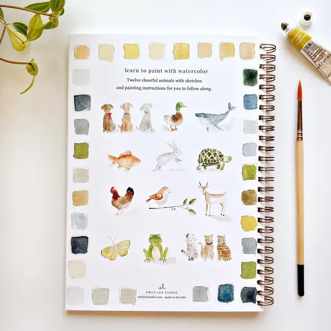 Watercolor Workbook: Animals