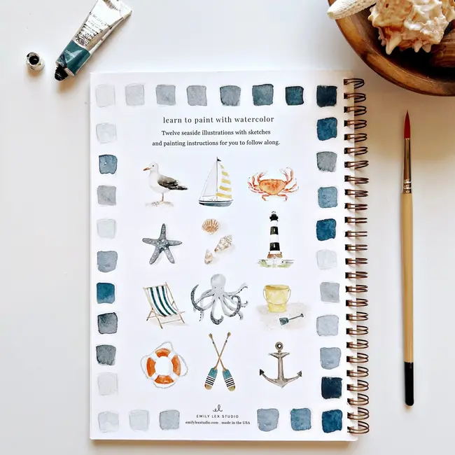 Watercolor Workbook: Seaside