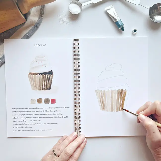 Watercolor Workbook: Baking
