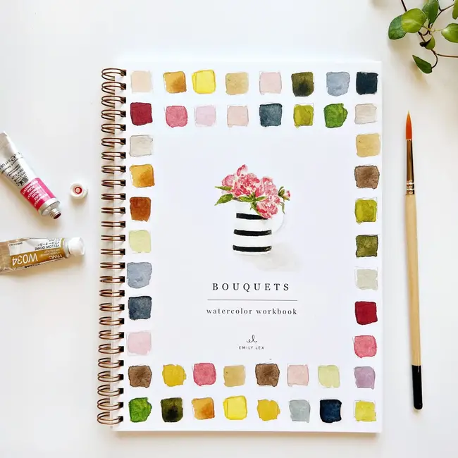 Watercolor Workbook: Bouquets