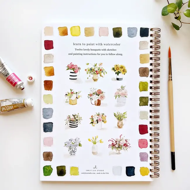 Watercolor Workbook: Bouquets
