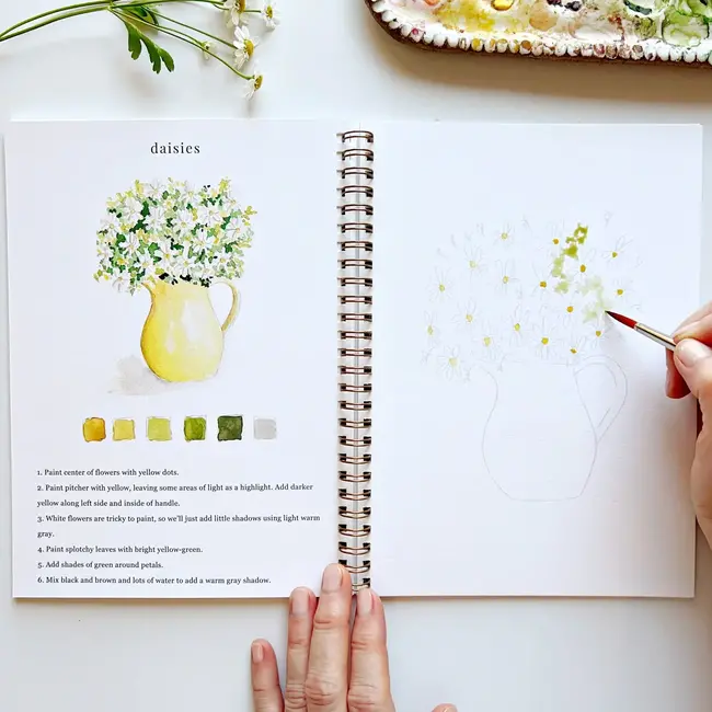 Watercolor Workbook: Flowers