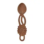 Hand-Carved Doussie Wood Spoon with Flower Handle