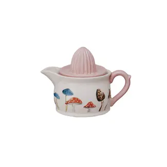Stoneware Pitcher with Juicer - Mushroom