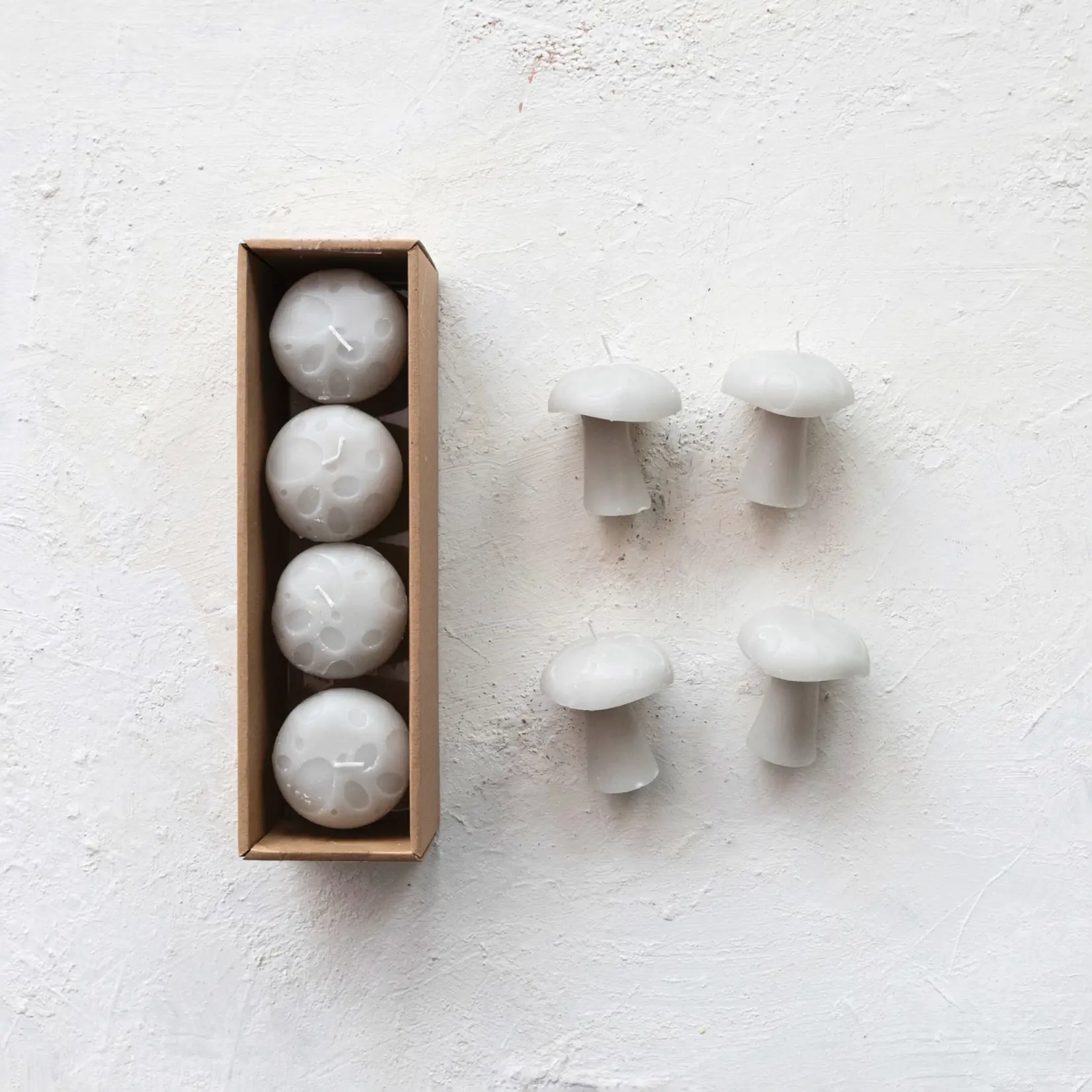 Unscented Mushroom-Shaped Candle Set (4)