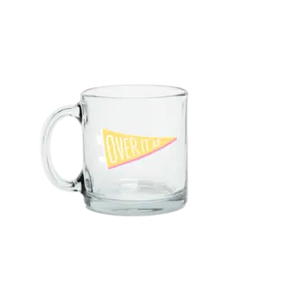 Clear Glass Mug - Over it AF
