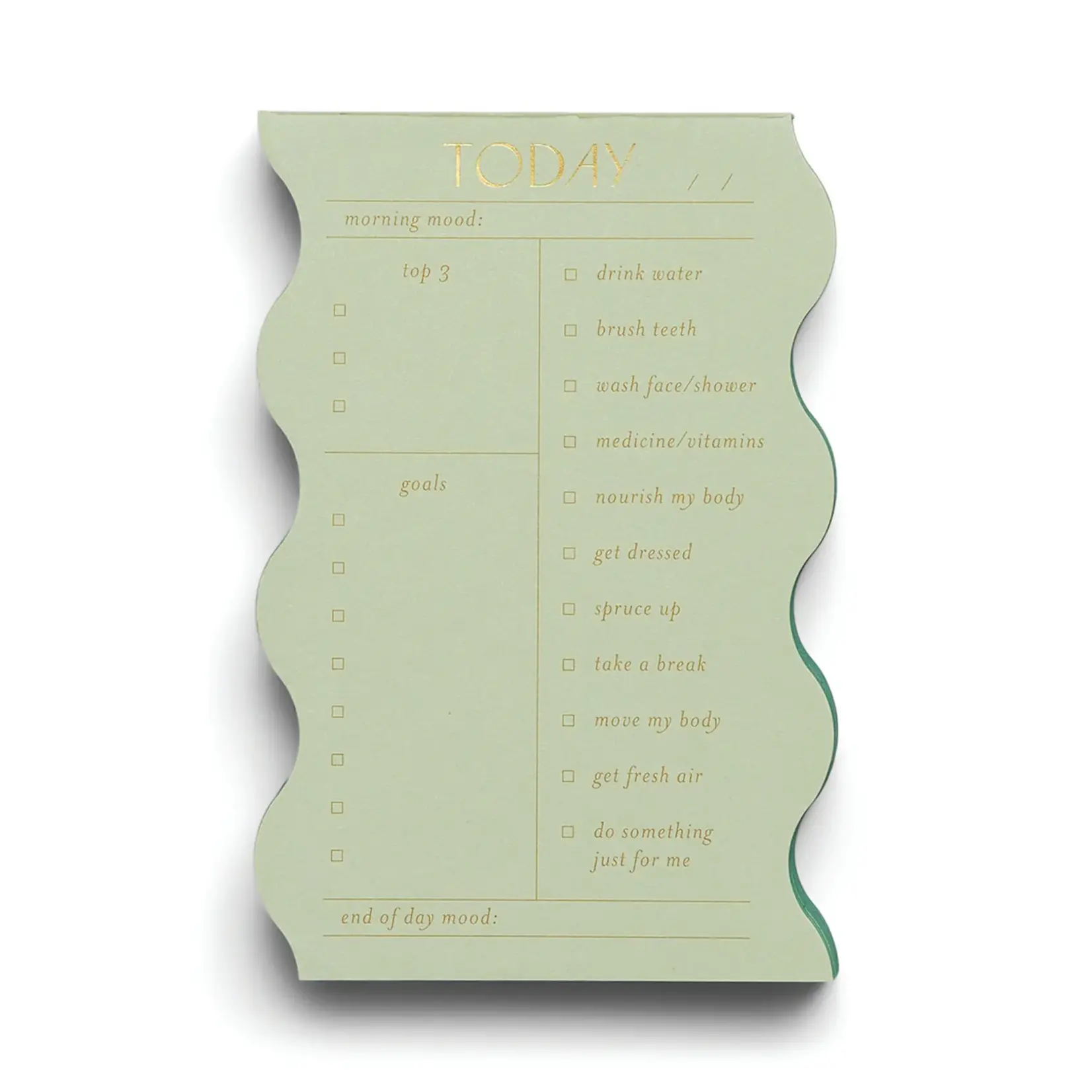 Wavy Daily Notepad - Sage