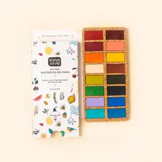 Watercolor Pans Set - Spring (16 Colors)
