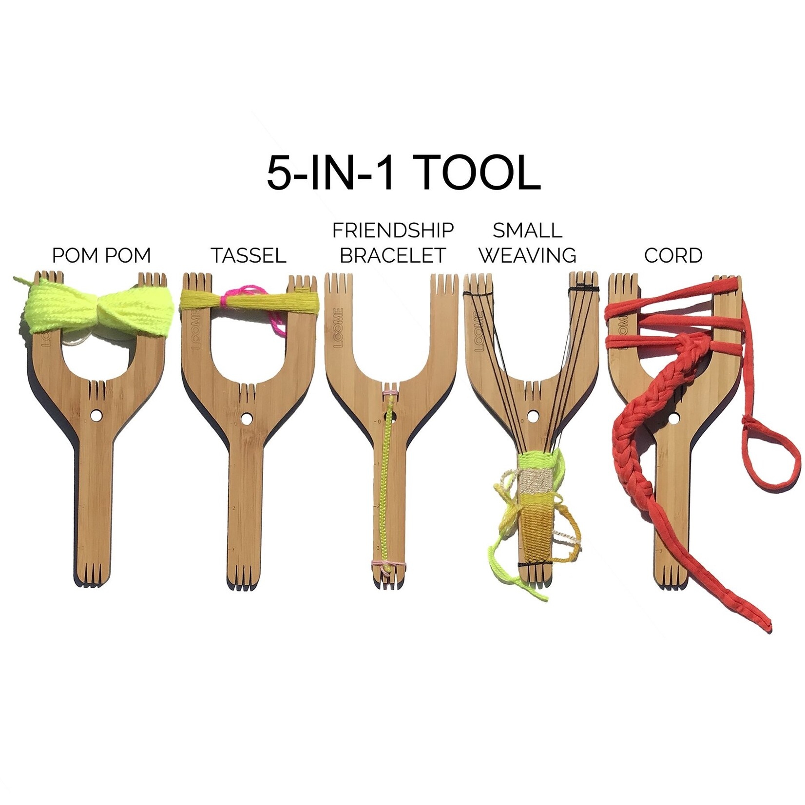 Loome Yarn Craft Tool 5-in-1 - Pom Pom XL