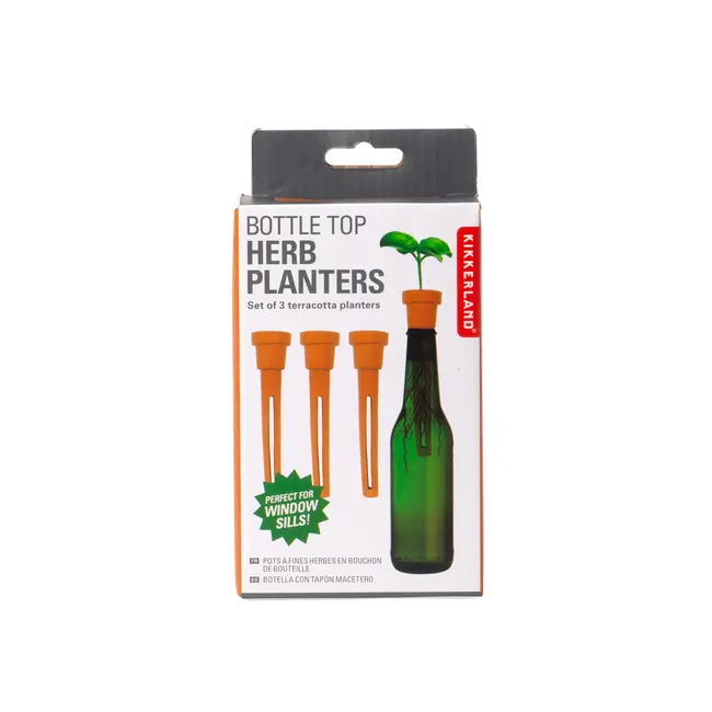 Bottle Top Herb Planters