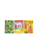 Triple Notebook Set - Geometric Flowers