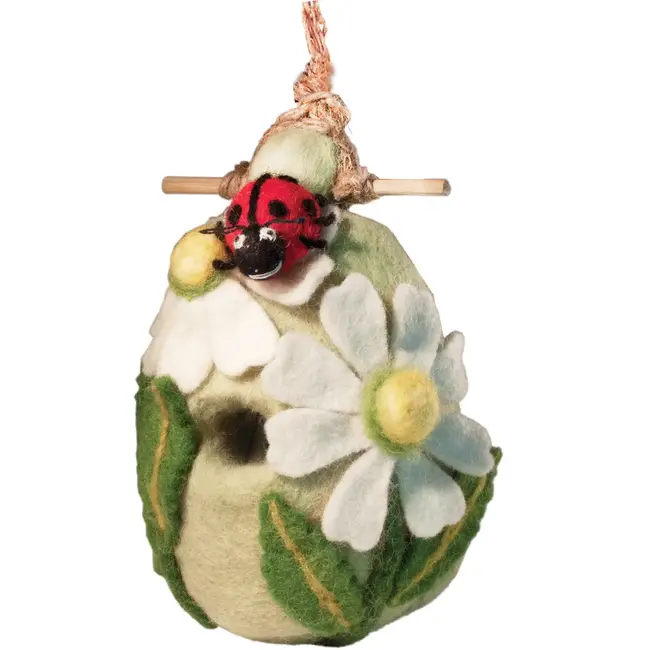 Felt Birdhouse - Ladybug