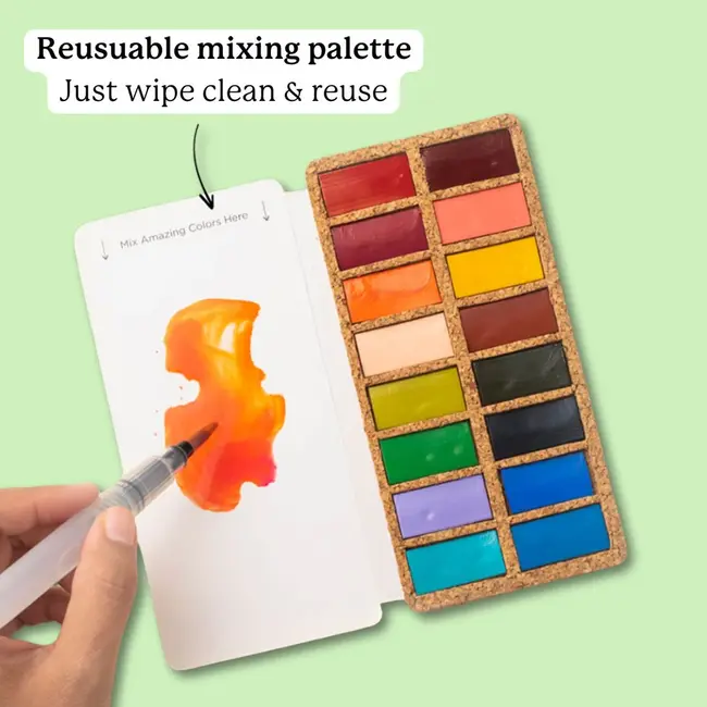 Watercolor Pans Set - Spring (16 Colors)