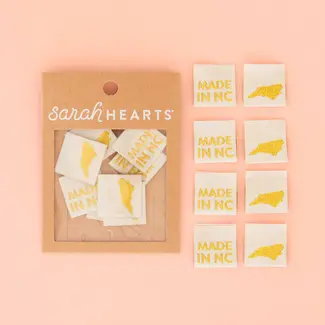 Sarah Hearts Woven Label Tags - Made in NC