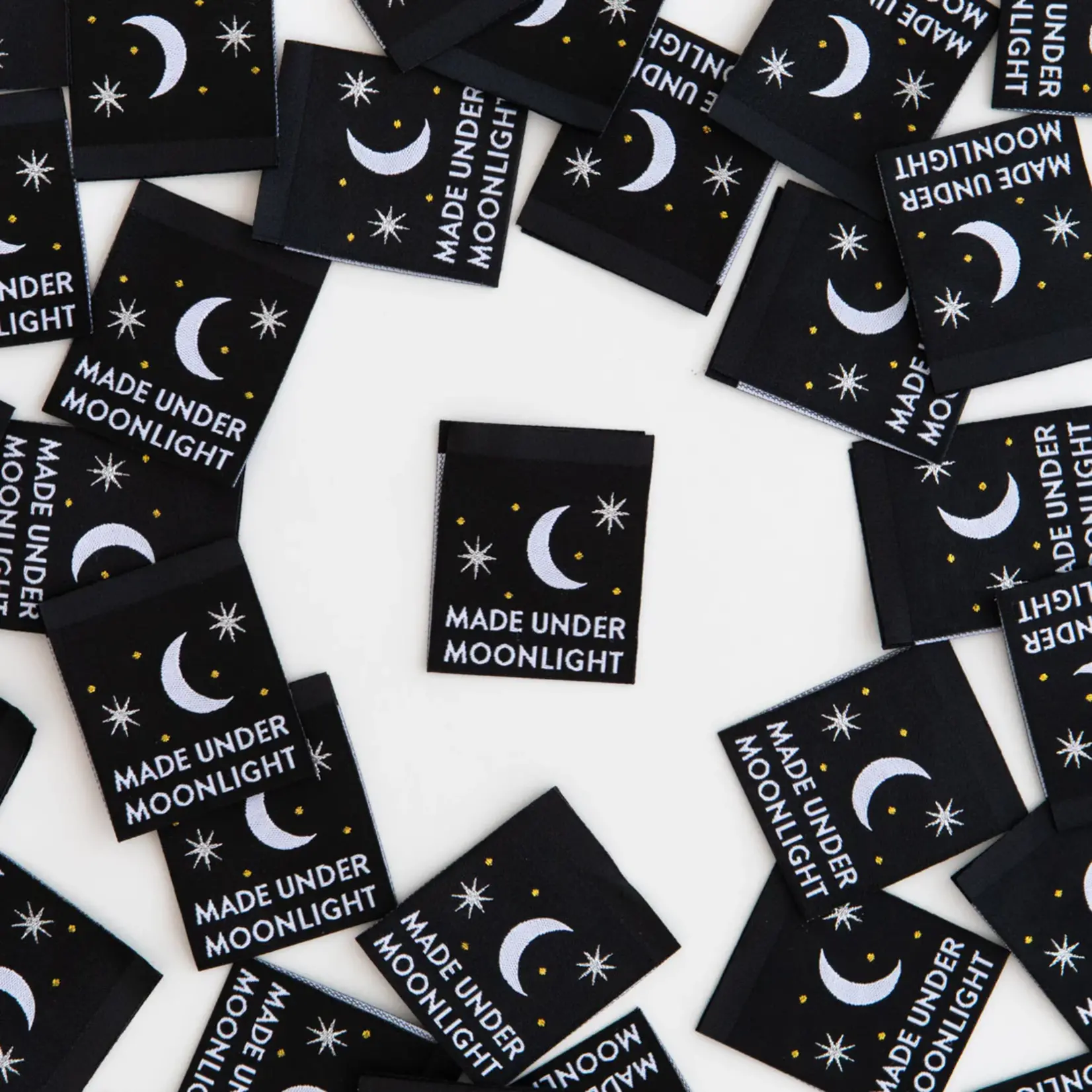 Woven Label Tags - Made Under Moonlight