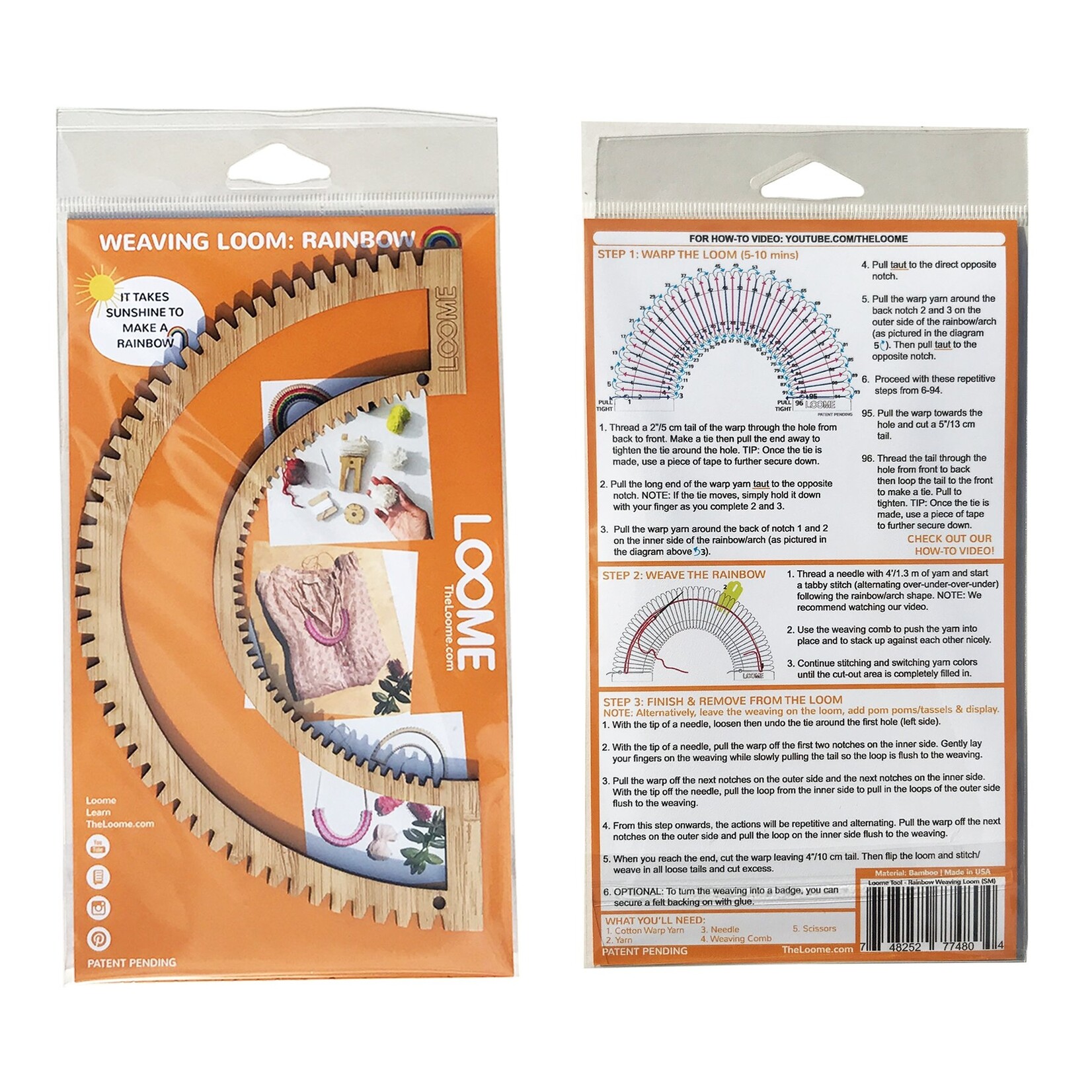 Loome Yarn Craft Tool - Rainbow / Arch