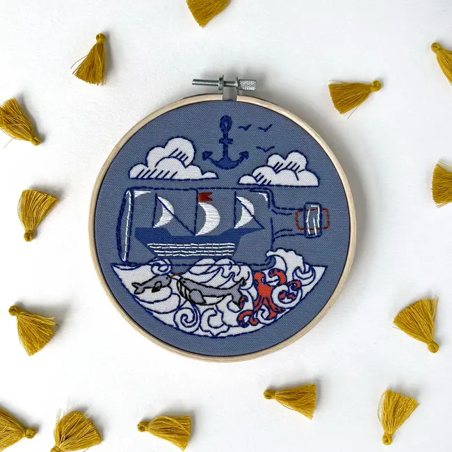Rikrack Embroidery Kit - Ship
