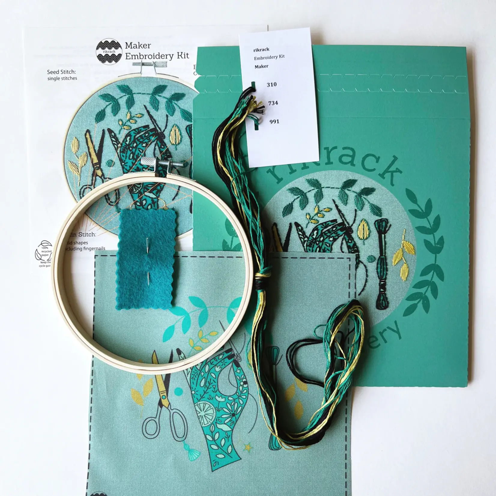 Rikrack Embroidery Kit - Maker