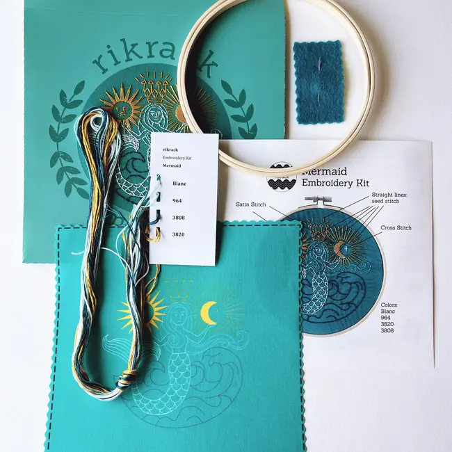 Rikrack Embroidery Kit - Mermaid