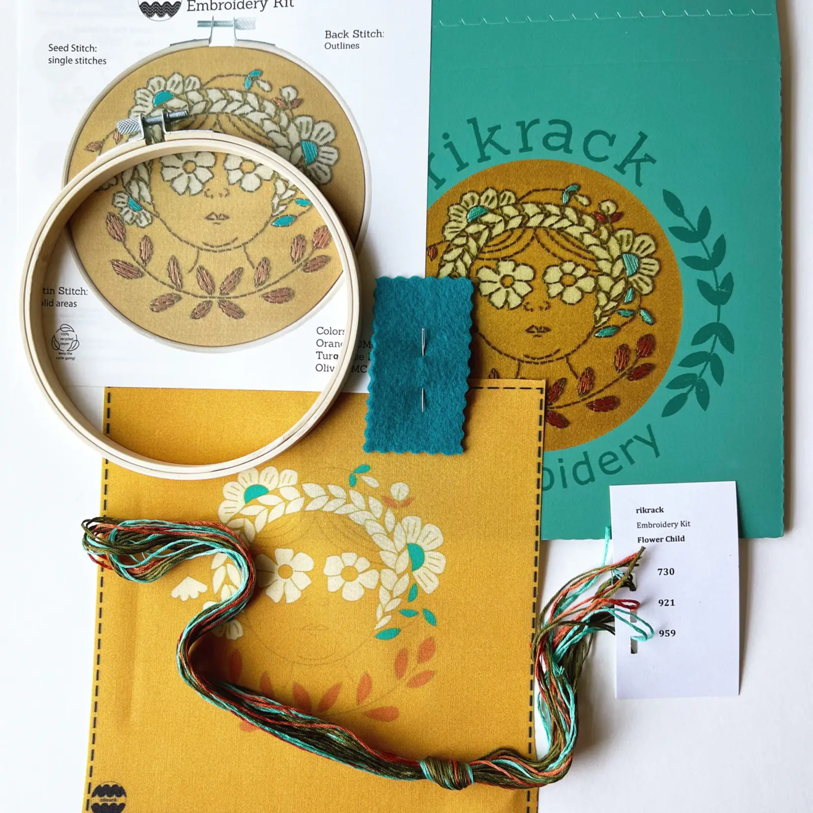 Rikrack Embroidery Kit - Flower Child
