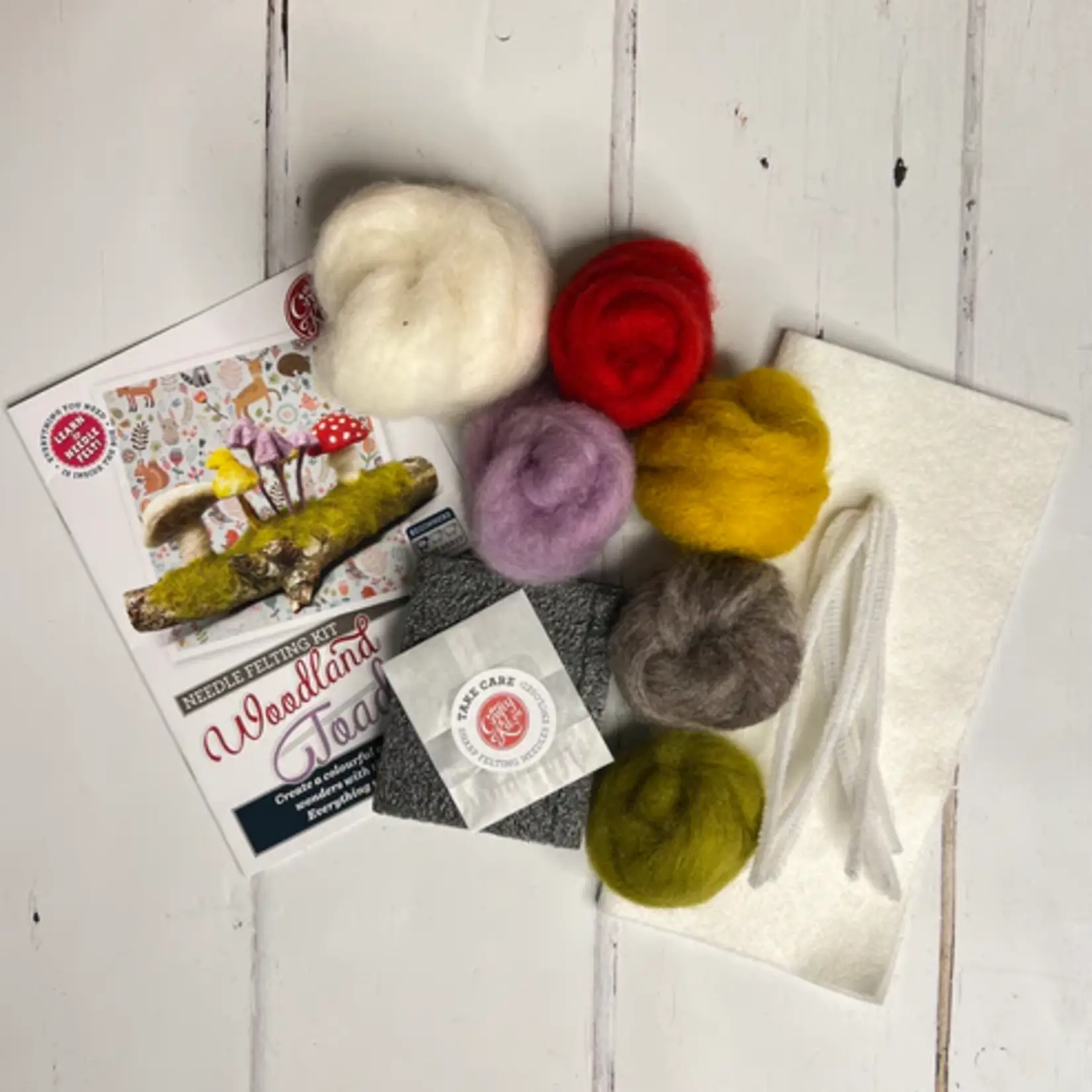 Needle Felting Kit - Woodland Toadstools