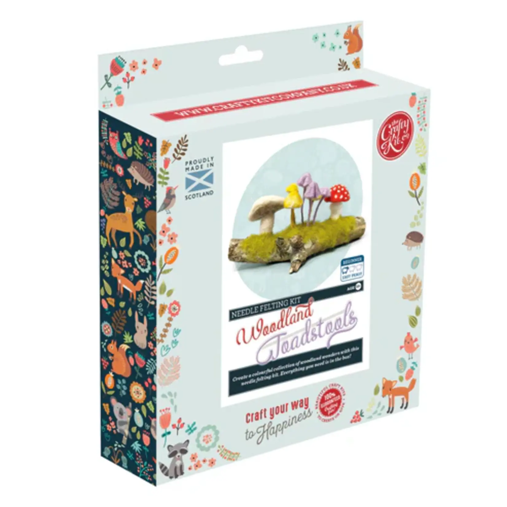 Needle Felting Kit - Woodland Toadstools