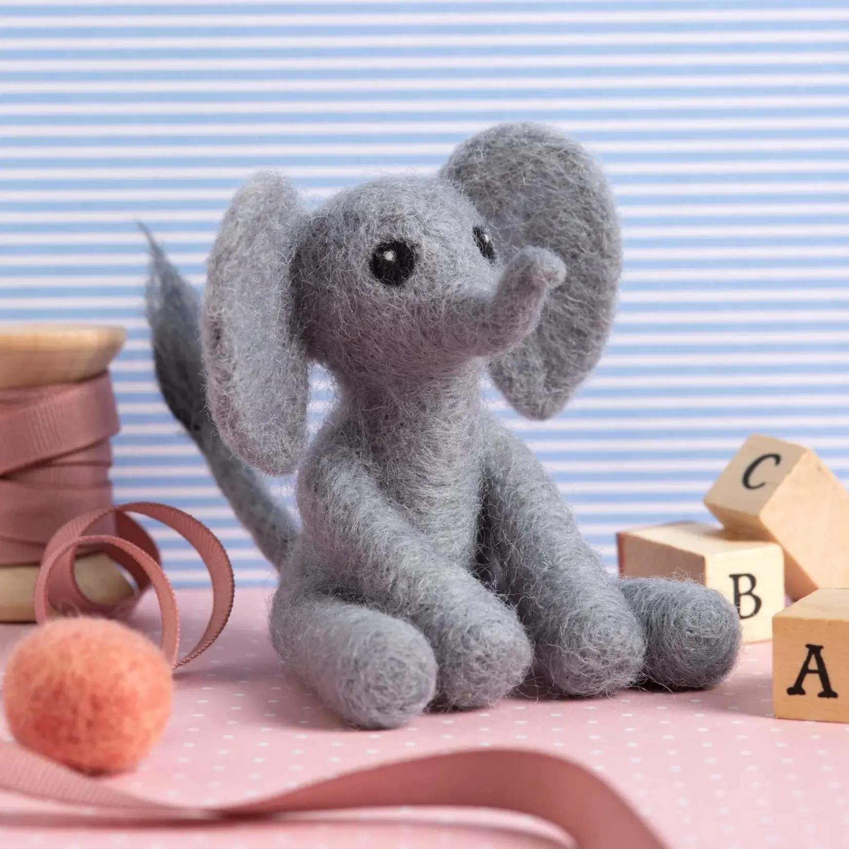 Needle Felting Kit - Baby Elephant