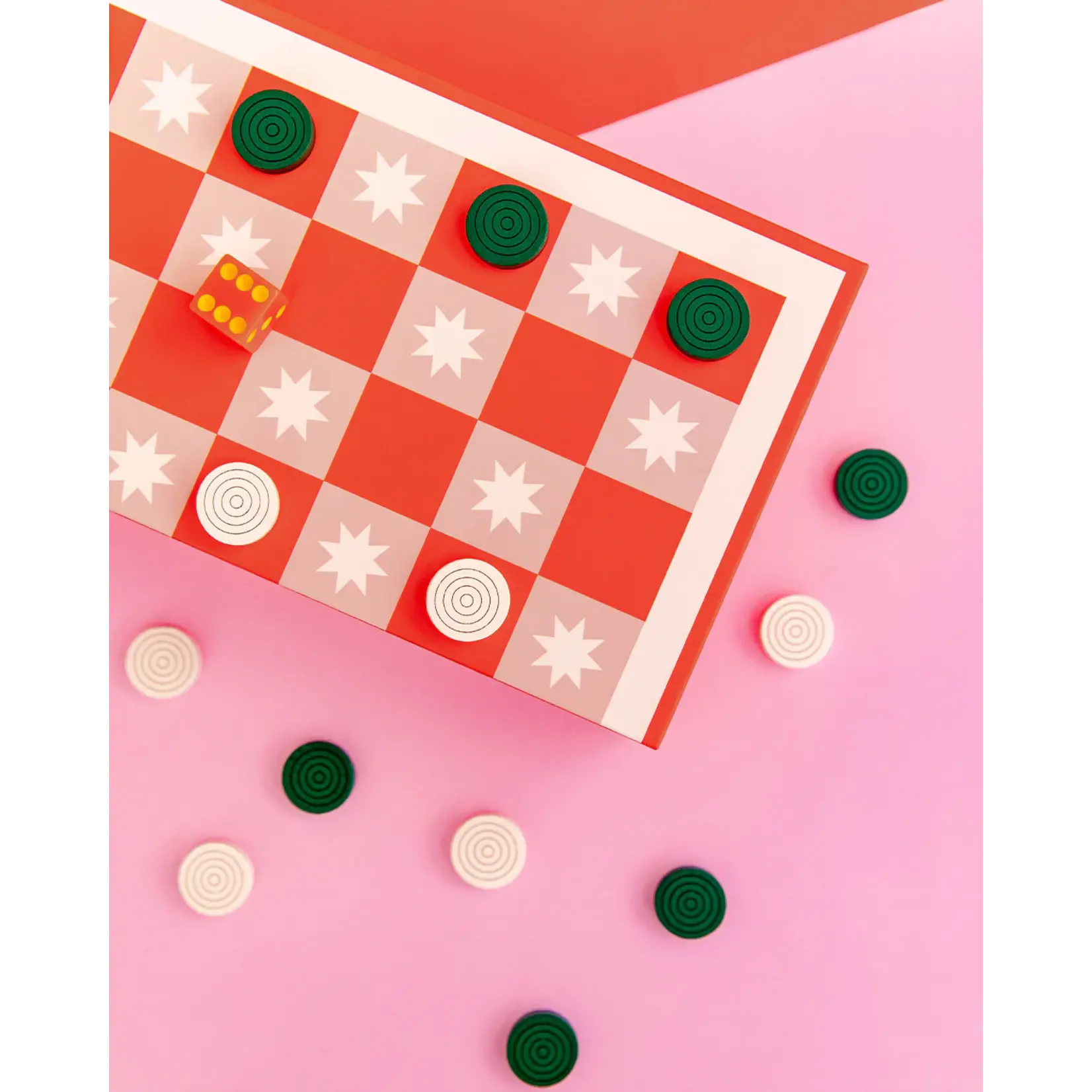 2 In 1 Checkers & Backgammon Board