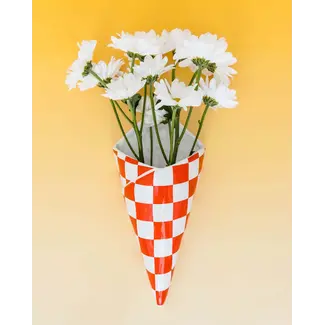 Wall Vase - Checker Bag
