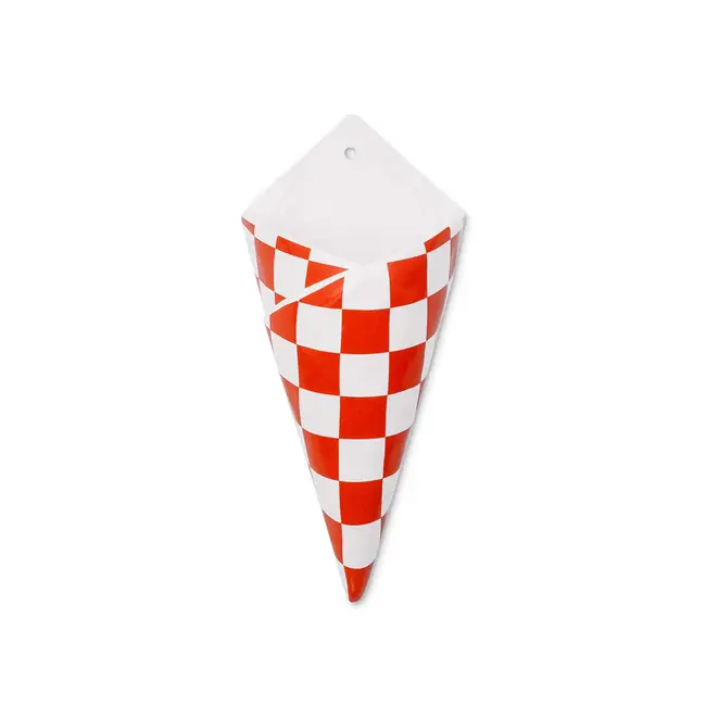 Wall Vase - Checker Bag