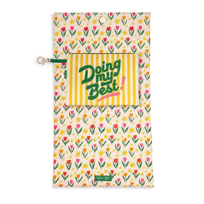 Go-Go Laptop Sleeve - Tulips On Ivory