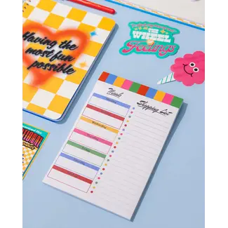 Magnetic Shopping List - Colorblock