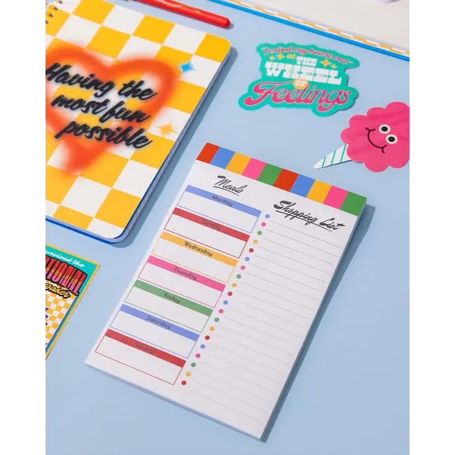Magnetic Shopping List - Colorblock