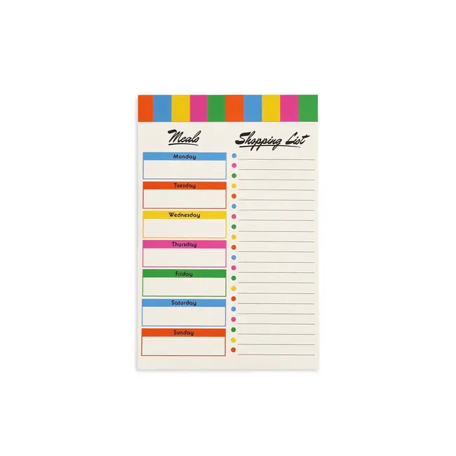 Magnetic Shopping List - Colorblock
