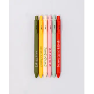 Write On Gel Pen Set - Garden Sayings