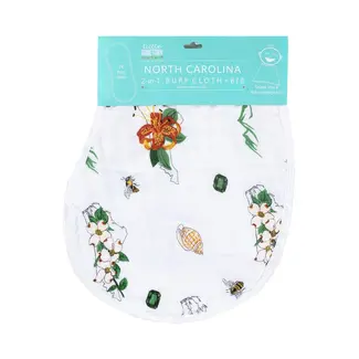 NC Baby Burp Cloth & Bib - Floral