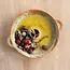 Stoneware Dish w/Toothpick Holder, Glazed
